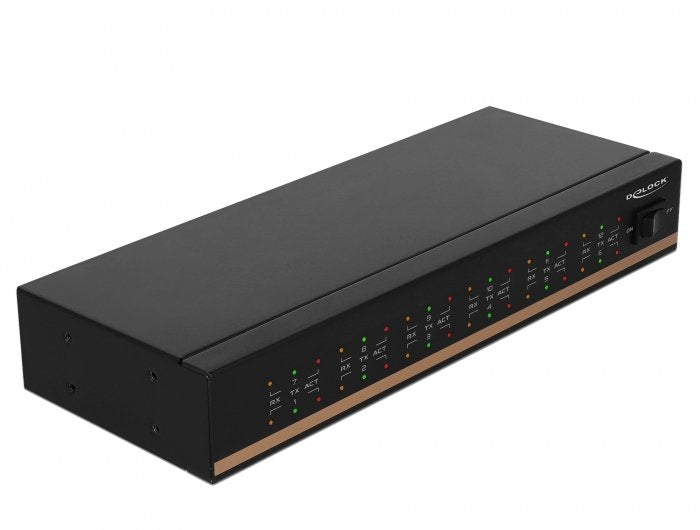 Delock USB 2.0A 12 Port Serie RS-232 Hub With Uberspannungsschutz And Erweitertem Temperaturbereich