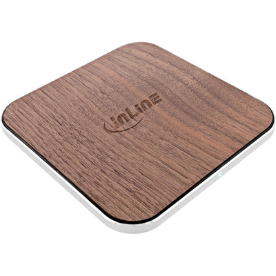 Inline® Qi Woodcharge, Smartphone Wireless Fast Charger, 5/7,5/10W/15W, Type C — image 1