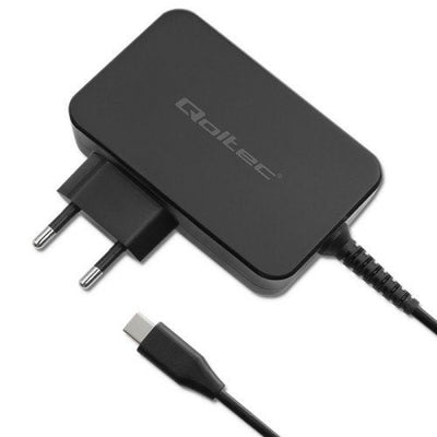 Qoltec 52388 GaN Power Pro Charger 1x USB-C 100W 5-20V 3-5A Black — image 1