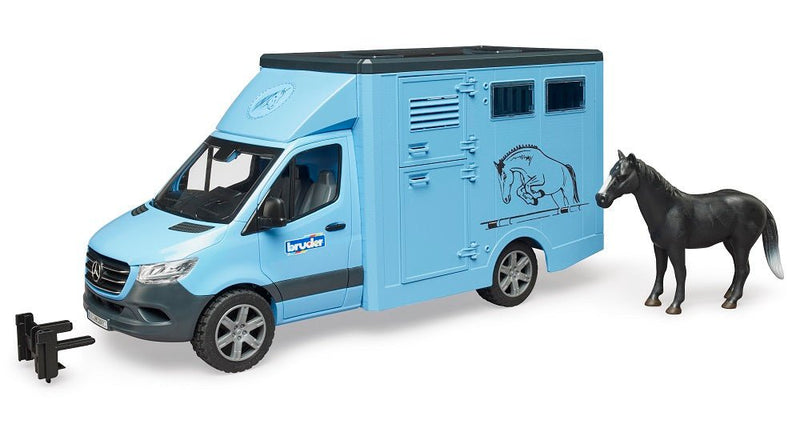 Bruder Camion Mercedes Benz Sprinter Transporte Equino. Includes 1 Caballo. 43X17X22 Cm