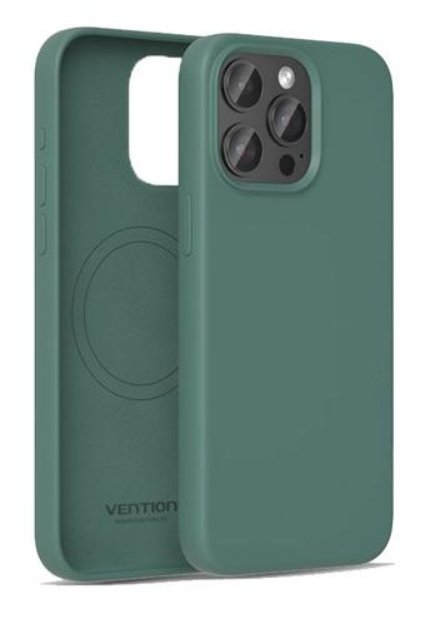 Vention Case Silicone With Magsafe KUEG0-10 Compatible With Iphone 14 Green