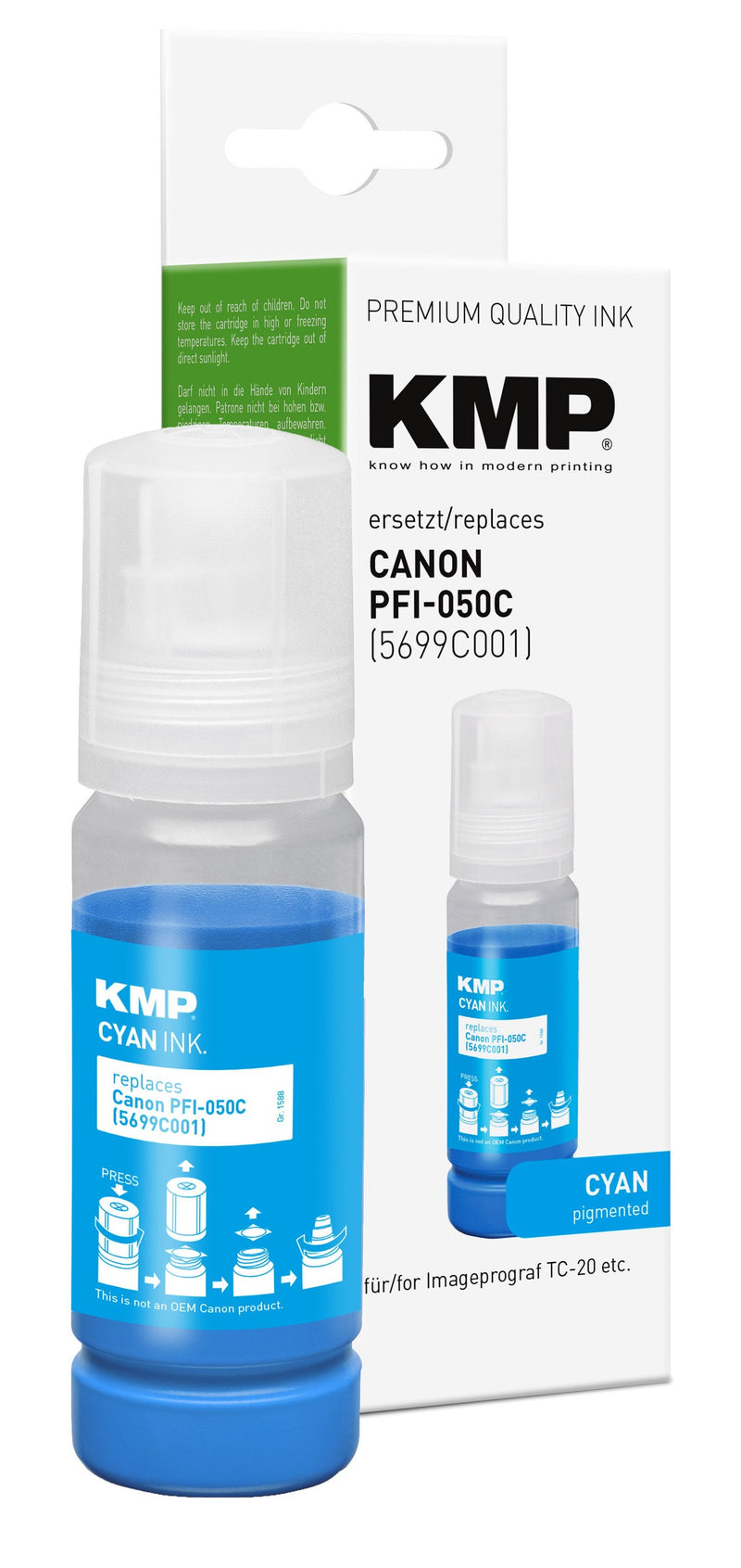 Ink Canon PFI050C 5699C001 Cyan Compatible