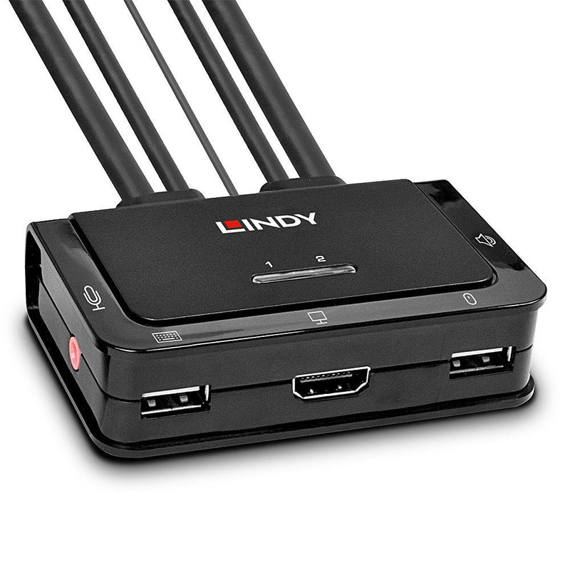 Lindy Conmutador KVM HDMI 10.2G, USB 2.0 And Audio