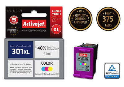Activejet Ink Ah-301CRX (reemplazo HP 301XL CH564EE - Premium - 21ML - Colour — image 1
