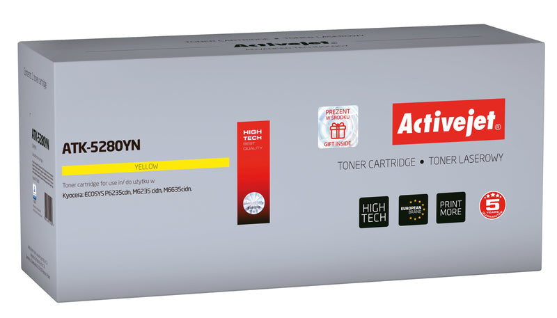 Activejet Toner ATK-5280YN (reemplazo Kyocera TK-5280Y - Supreme - 11000 - Yellow