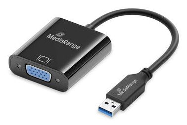 Mediarange USB-A 3.0A VGA(HD15)VIDEO Convertidor, 20CM, Sw