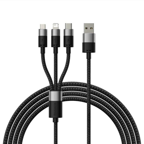 Baseus Starspeed Series Black - USB Cable 3 1 USB-C/Micro/Lightning — image 1