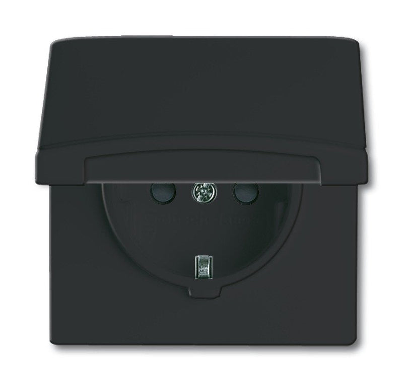 Busch Jaeger 20 EUGKB-35-101 Socket Power Cover Abatible Allwetter WASSERGESCH.IP44 Antracita