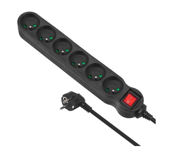 Power Strip Power MCE188 6 Sockets 2300W 5M Black