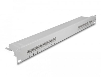 Delock Panel Conexiones 19 16 Ports CAT.6A 1U Grey — image 1