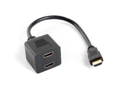 Lanberg Splitter HDMI a 2x HDMI M/H 0.25M Black AD-0019-BK — image 1