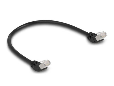 Delock 80260 RJ45 Network Cable CAT.6A S/FTP 45° Nach Oben Angular 0,5M Black — image 1