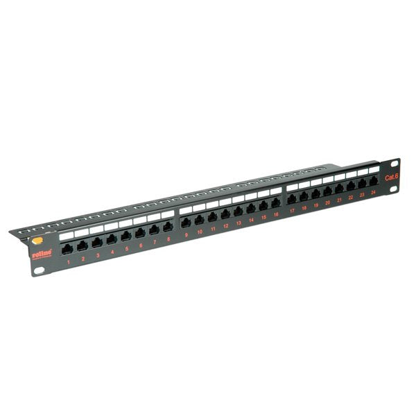 Roline KAT.6 Class And 48,28CM 19PULGADAS-PATCHPANEL 24P Without Apantallar Black