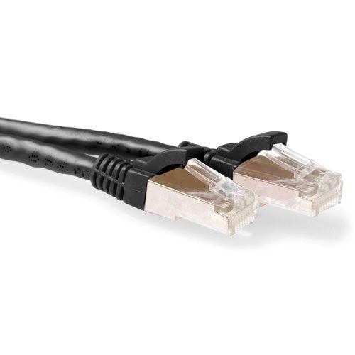 Black 30 Meter Lszh SFTP CAT.6A Patch Cable Snagless With RJ45 Connectors