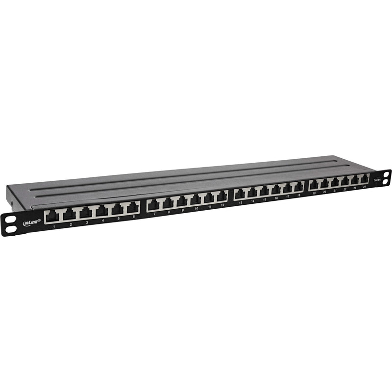 Inline® 19 Patch Panel CAT.6A 0.5 U 24-PORT, With Dust Projoection, Black