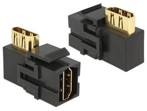 Delock 86358 Keystone Module HDMI Female HDMI Female 90° Angled Black — image 1