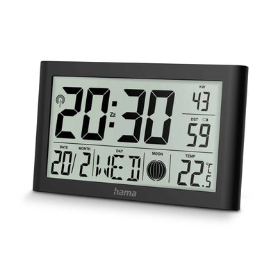 Hama Watch Wall Dcf C/Thermometer/Higrometro Martinica, Black — image 1