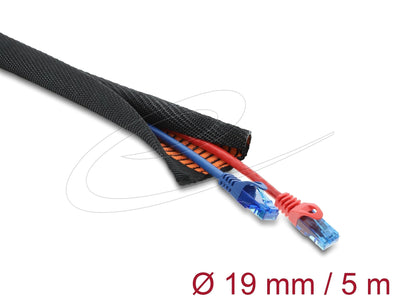 Delock Manguito Protector Cables With Orangener Verschleissanzeige Selbstschliessend Double Capa 5M X 19MM Bla — image 1