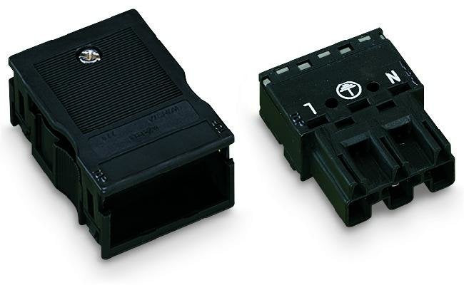 Wago 770-113 Plug With Zugentlastungsgehuse, 3-POLIG, Black