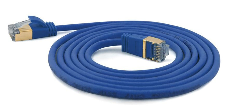Wantecwire Sstp, Cable Connection CAT.7 Slim And Round Connector CAT.6A, D 4MM, Blue Length 0,10M