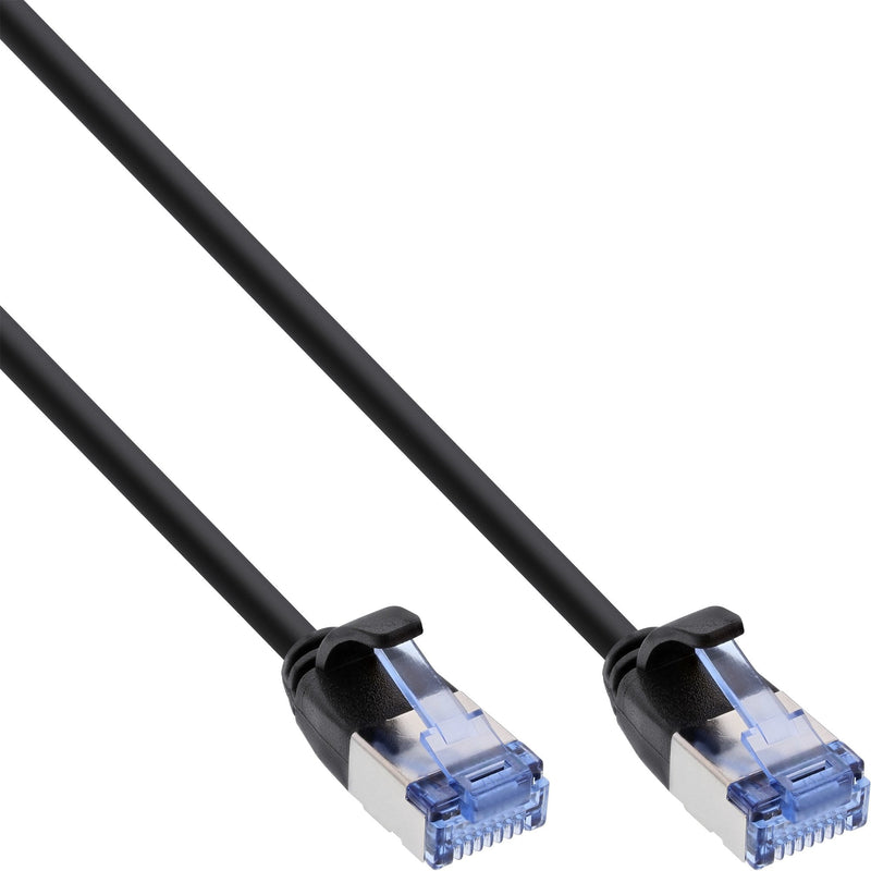 Inline Network Cable Slim Round U/FTP CAT.6A Black 10M