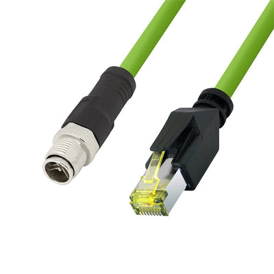 M12 CAT.6A Industrial Patch Cable Pur, M12 X-coded To RJ45, 1,50M — image 1