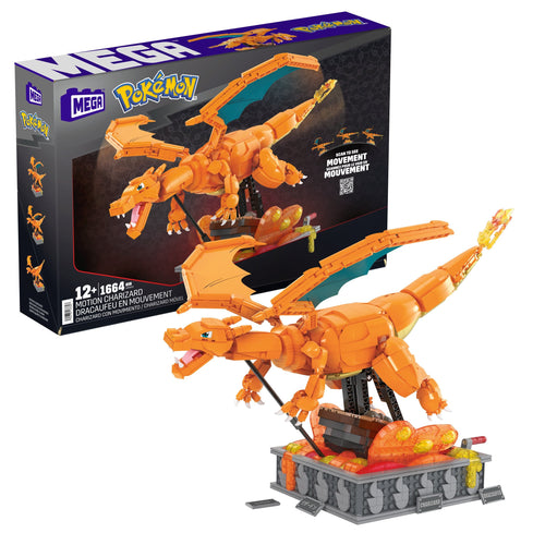 Mattel Figure Mega Construx Motion Pokemon Motion Charizard 1664 Pcs — image 1