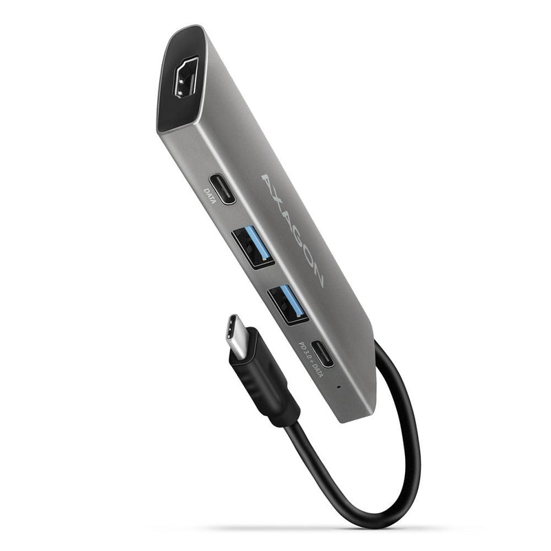 Hub HMC-5G21 Wieloportowy USB 5IN1, 10Gbps, 2x USB-A + 2x USB-C + HDMI 4K/30HZ, Pd 60W, 13CM USB-C Cable