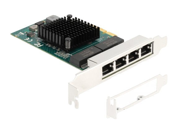 Delock 88208 Network Card Express X4 a 4 X RJ45 Gigabit LAN