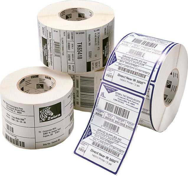 Zebra Roll Labels Z-select 102X76MM 930 Labels Eje 25MM Tranf.termica White