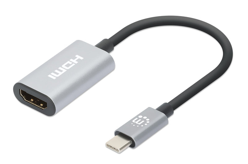 Manhattan USB-C a Hdmi-adapter 4K 60HZ Alu Space Grey