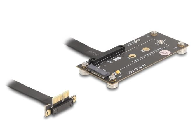 Delock Adapter PCIE 3.0 X1 Plug 90° Gewinkelt Zu M.2 Key M Buchse With Cable 10CM