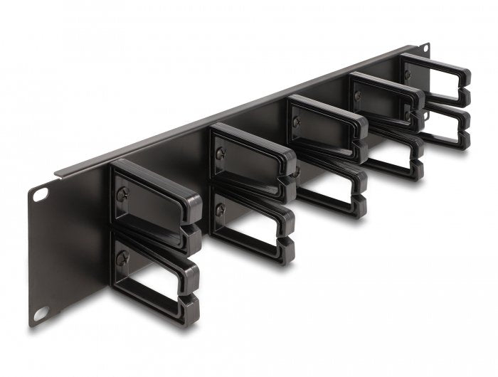 Delock 19? Organiser Cables Rangierpanel With 10 Plastic Stand 2 He Black