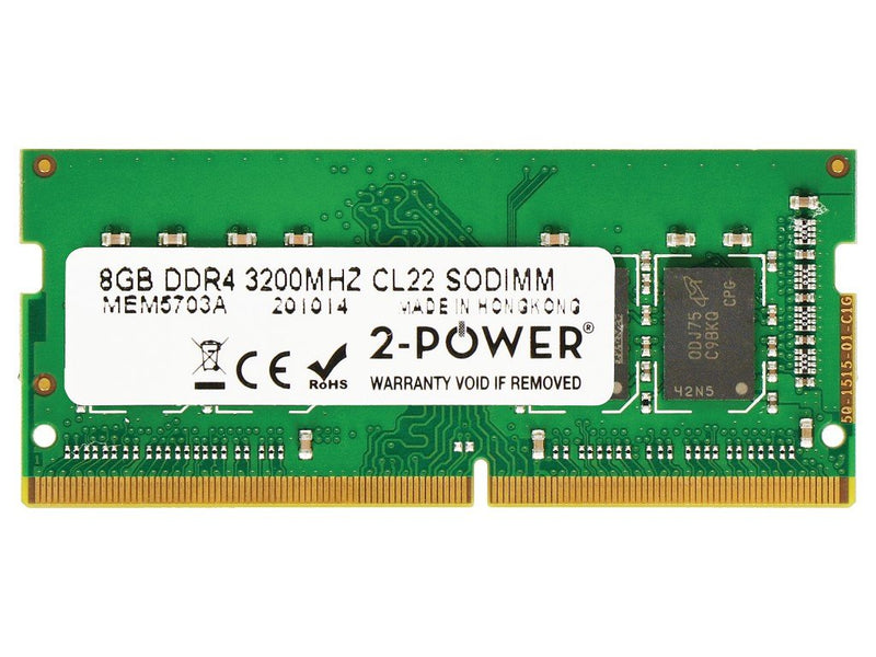 2-POWER Memory SODIMM 8GB DDR4 3200MHZ CL22 SODIMM MEM5703A