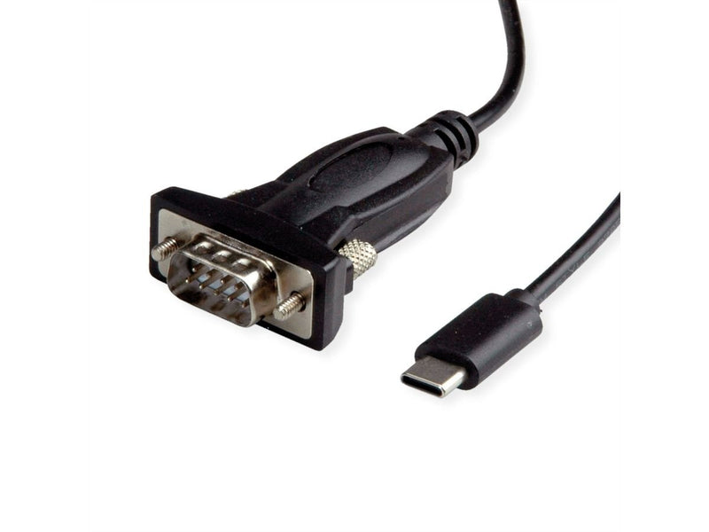 Value USB - Serie Convertidor Cable Type-c - RS232 Black 1,8M
