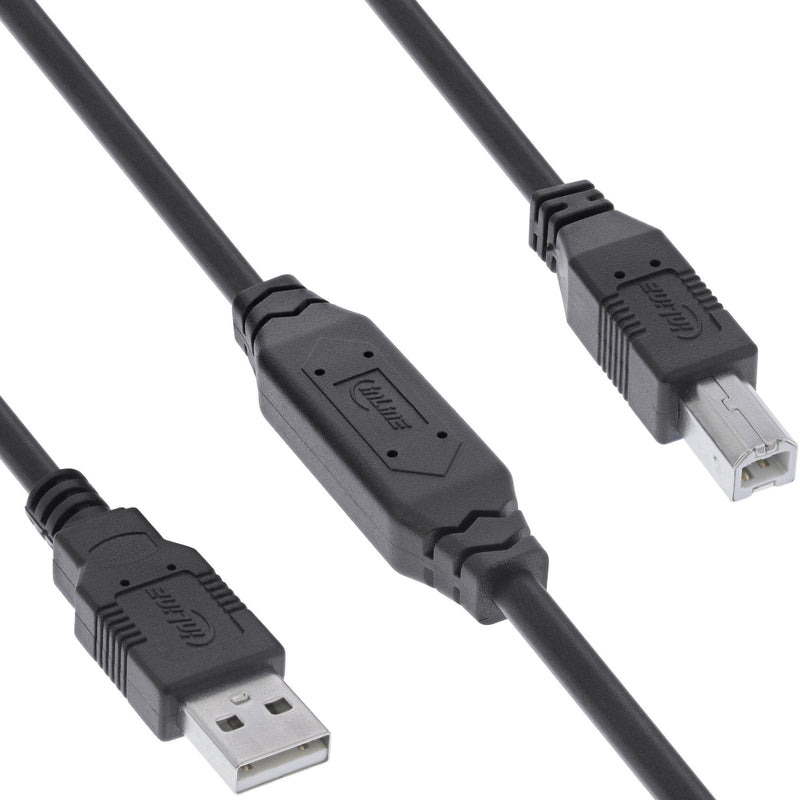 Inline® USB 2.0 Active Cable USB-A Male a Usb-b Male, 15M