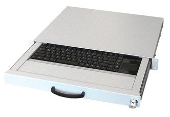 Aixcase 19 Rack 1U Keyboard Us Touchpad USB Grey Claro Ee.uu