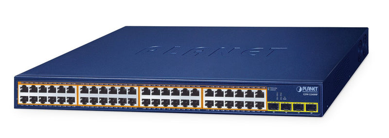 Planet 48-PORT PoE + 4-PORT Sfp Switch GSW-5240HP