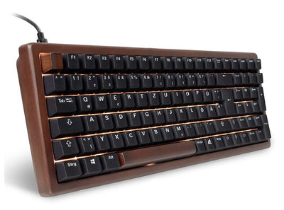 Sharkoon Keyboard German Skiller SGK50 S2 Wood Pbt, Gaming Wood/Black Gateron G Pro 3.0 Yellow 4044951042623 — image 1