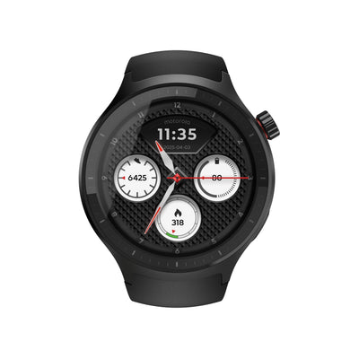 Motorola Moto Watch Black Matte Watch Smart With Band Silicone Pantone Volcanic Ash Screen Luminosa 1.4 4GB Bl — image 1