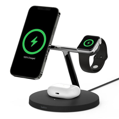 Belkin Drahtloses 3-IN-1-CARGADOR With Magsafe 15W, Black — image 1