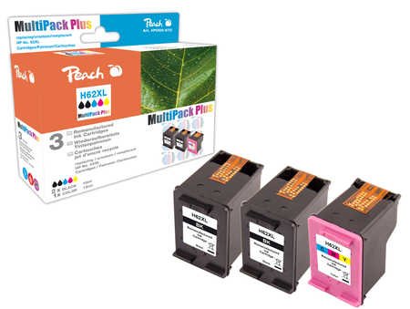 Peach 0F319640 Ink Black H62XL, Cyan Magenta Yellow 3 Pieces