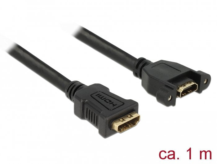 Delock HDMI Cable a Female HDMI a Female Installation 4K 30 HZ 1M