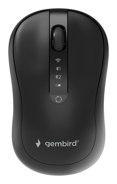 Gembird Mouse MUSW2-4B-01 Wireless Modo Dual (2,4G + Bluetooth), 1600 Dpi, 4 Buttons Black — image 1