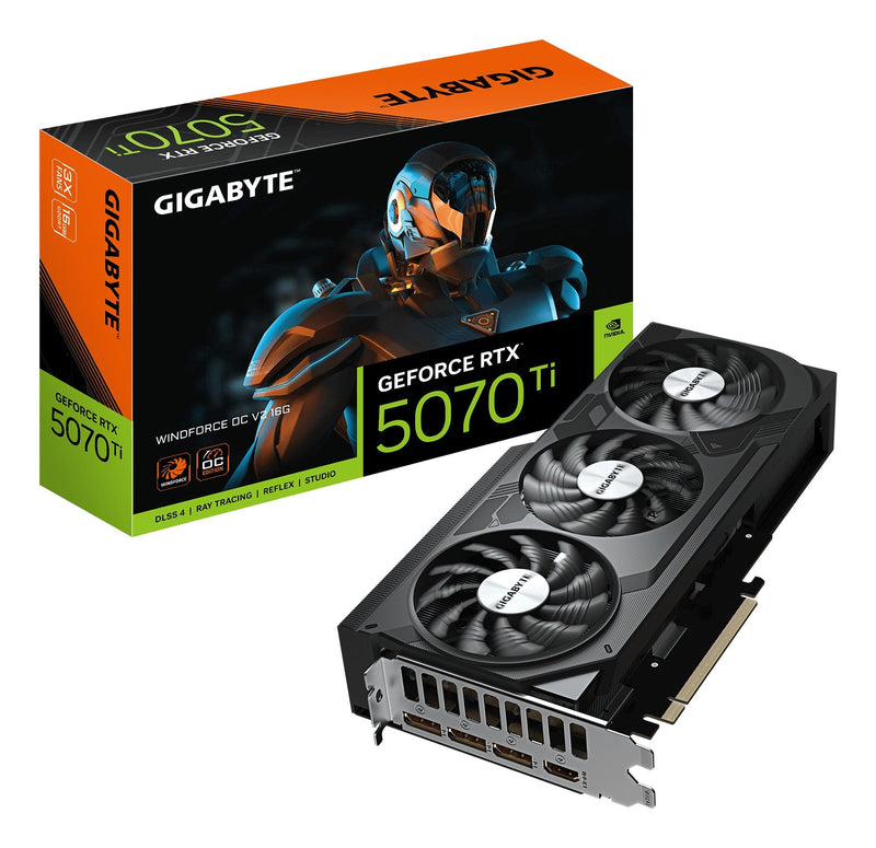 Gigabyte Graphics Card GeForce Rtx 5070 Ti Windforce Oc V2 16GB GDDR7 Reflex 2 Rtx Ai DLSS4