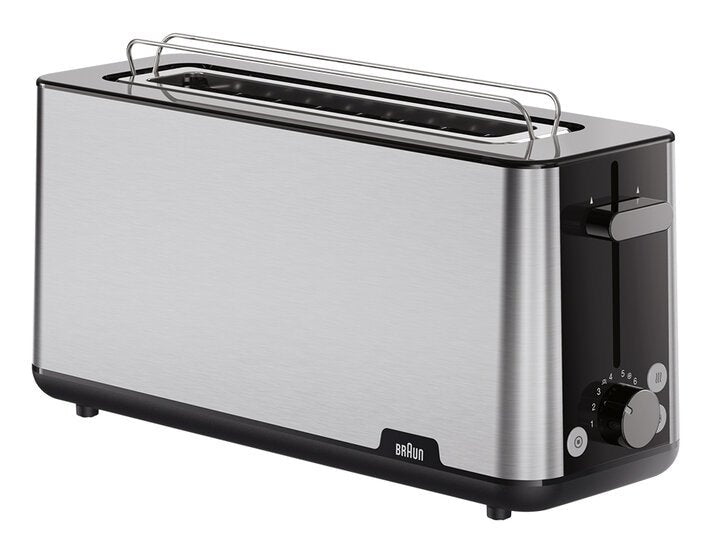 Braun Toaster HT1610BK 1 Slot Long Acero Inoxidable/Negro