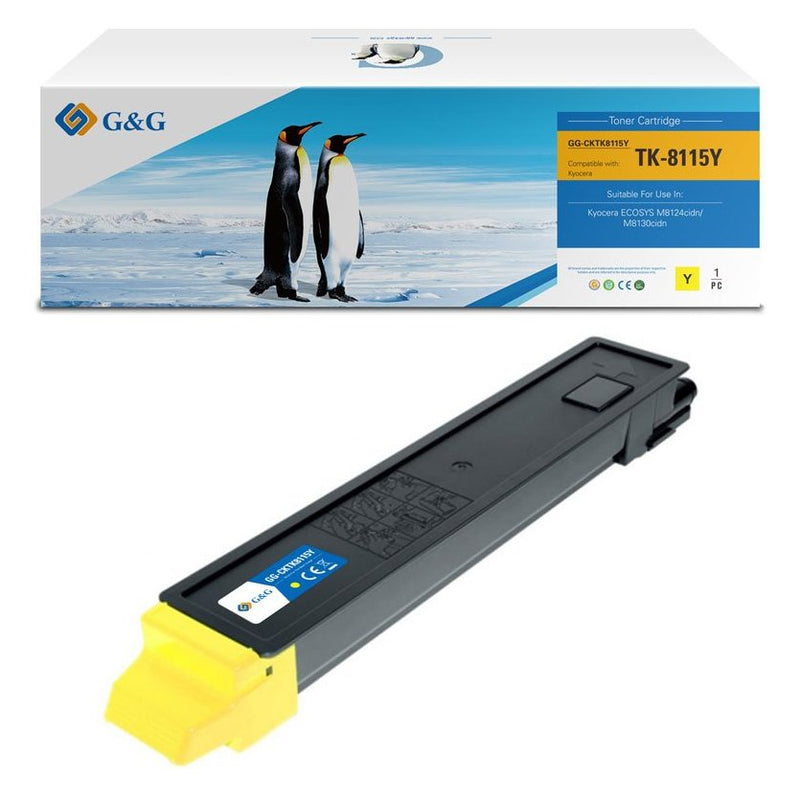 G&g Toner Compatible With Kyocera TK-8115Y 1T02P3ANL0