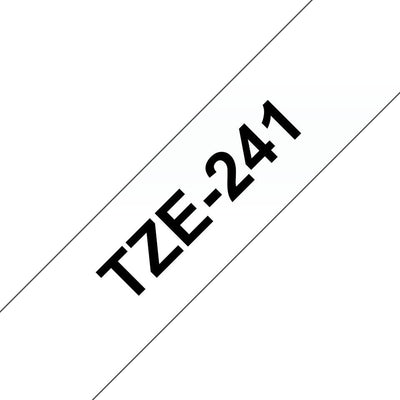Brother TZE241 Tape Printer Labels Black Sobre White Tze — image 1