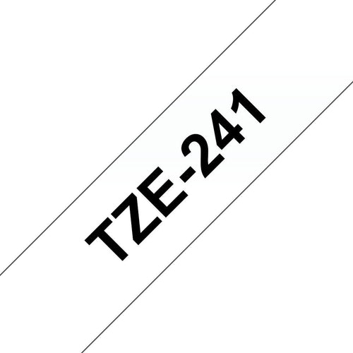 Brother TZE241 Tape Printer Labels Black Sobre White Tze — image 1