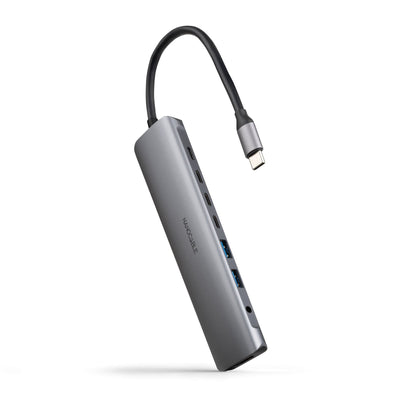 Nanocable Docking Type-c 10.16.4608 2x USB 3x USB Type-c 1x HDMI 4K 1XJACK 3.5 1x USB Type-c Pd Grey — image 1